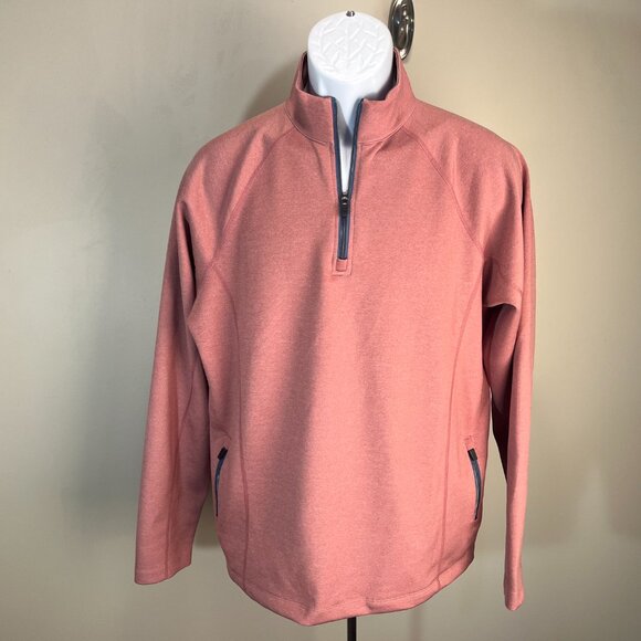 UNTUCKit Men's pink Mint Condition 1/3 zip golf Sweater jacket pullover M - Picture 5 of 5